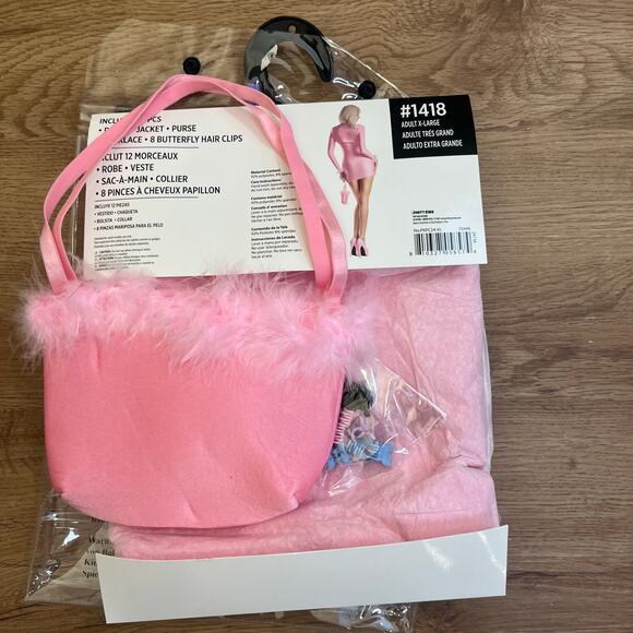 Party City Adult Y2K Pink Mini Dress Size XL New 90s Clueless - Picture 5 of 8